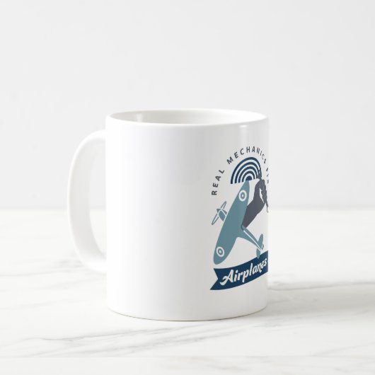 Airplane Mechanic Aircraft Technician Fun Kaffeetasse (Vorderseite Links)