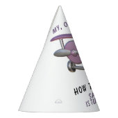 Airplane Oh My Time Flies Travel First Birthday  Partyhütchen (Links)