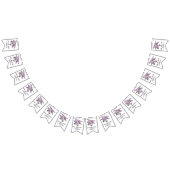 Airplane Oh My Time Flies Travel First Birthday  Wimpelkette (Alle)