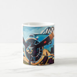 Airplane Painting - Gift for Aviation Enthusiasts Kaffeetasse