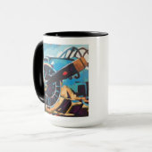 Airplane Painting - Gift for Aviation Enthusiasts Tasse (Vorderseite Links)