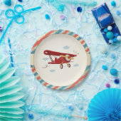 Airplane Paper Plates Travel Adventure Shower Map Pappteller (Party)