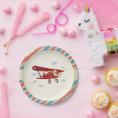 Airplane Paper Plates Travel Adventure Shower Map Pappteller (Party)