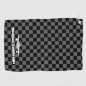 Airplane Pilot Captain Modern Black and White  Golfhandtuch (Horizontal)