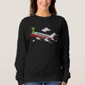 Airplane Pilot  Dinosaur On An Airplane Sweatshirt (Vorderseite)