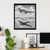 airplane poster (Heimbüro)