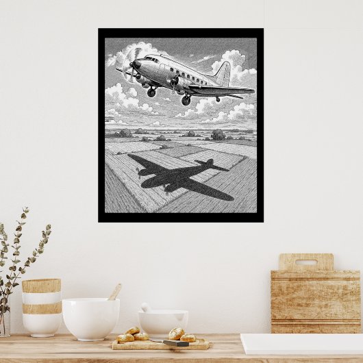 airplane poster (Küche)