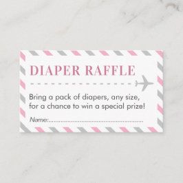 Airplane Reisediaper Raffle Ticket Baby Dusche Begleitkarte