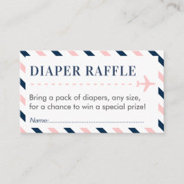 Airplane Reisediaper Raffle Ticket Baby Dusche Begleitkarte