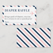 Airplane Reisediaper Raffle Ticket Baby Dusche Begleitkarte (Vorne/Hinten)