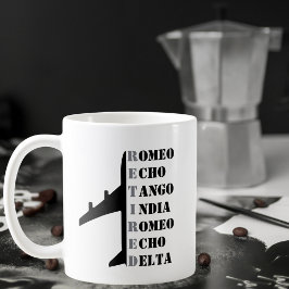 Airplane Retired Nato Phonetic Alphabet Aviation Kaffeetasse