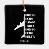 Airplane Retired Nato Phonetic Alphabet Aviation Keramikornament (Vorderseite)