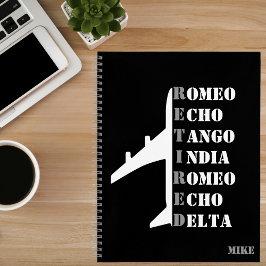 Airplane Retired Nato Phonetic Alphabet Aviation Notizblock