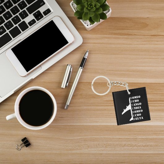 Airplane Retired Nato Phonetic Alphabet Aviation Schlüsselanhänger