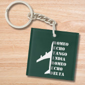 Airplane Retired Nato Phonetic Alphabet Aviation Schlüsselanhänger