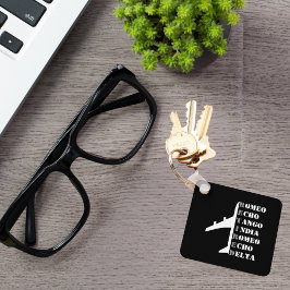 Airplane Retired Nato Phonetic Alphabet Aviation Schlüsselanhänger