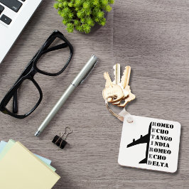 Airplane Retired Nato Phonetic Alphabet Aviation Schlüsselanhänger