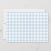 Airplane Teddy Bear Blue Boy Baby Shooter Foto Einladung (Rückseite)