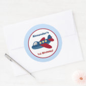 Airplane Town Round Custom Gevor Aufkleber (Umschlag)