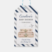 Airplane Travel Baby Boy Dusche Mini Flasche Gefal Geschenkanhänger (Rückseite)