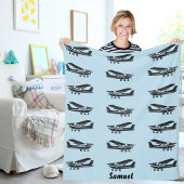 Airplane Travel Blue Baby Duschgeschenk, Luftfahrt Fleecedecke