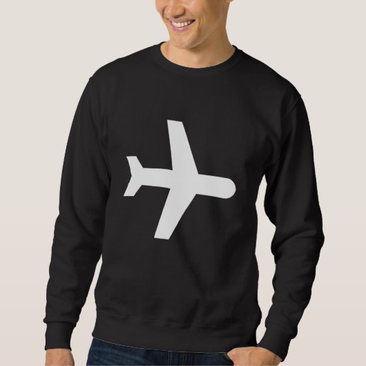 Airplane White Travel Sweatshirt (Vorderseite)