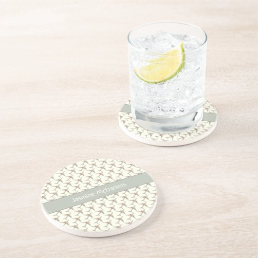 Airplane world map custom name getränkeuntersetzer (Seite)