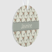 Airplane world map custom name ornament (Vorderseite)