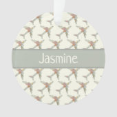 Airplane world map custom name ornament (Vorderseite)