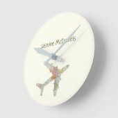 Airplane world map custom name runde wanduhr (Winkel)