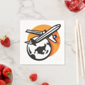 Airplane World Travel Paper Napkins Serviette (Beispiel)