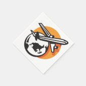 Airplane World Travel Paper Napkins Serviette (Ecke)