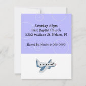 Airplanes Babydusche Einladung (Rückseite)