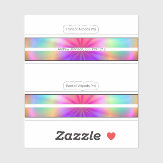 Airpods Pro Case Decorative Haut - Tye Dye Aufkleber (Blatt)