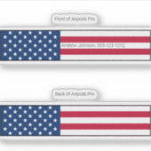 Airpods Pro Case Decorative Skin - American Flag Aufkleber (Vorderseite)