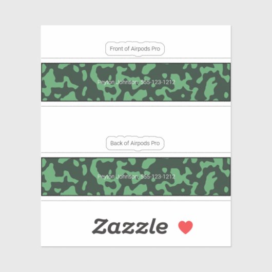Airpods Pro Case Decorative Skin - Camouflage Aufkleber (Blatt)