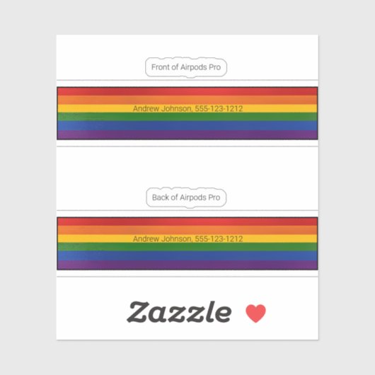 Airpods Pro Fall dekorative Haut - Stolz Aufkleber (Blatt)