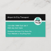 Airport and City Taxi Transport Business Cards Visitenkarte (Vorderseite)