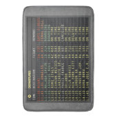 Airport Board (alle Texte können individuell angep Badematte (Vorderseite Vertikal)