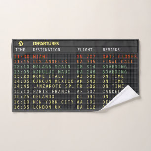 Airport Board (kundenspezifisch) Badhandtuch Set