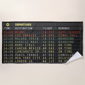 Airport Board (kundenspezifisch) Strandtuch