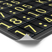 Airport Board (Text anpassbar) Poster (Ecke)