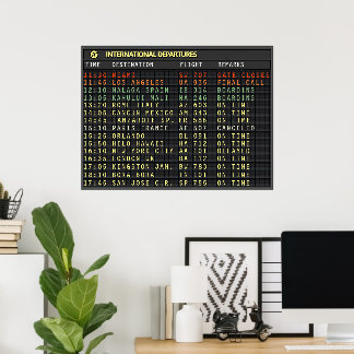 Airport Board (Text anpassbar) Poster