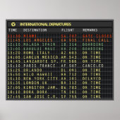 Airport Board (Text anpassbar) Poster (Vorne)