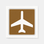 Airport Sign Paper Napkins Serviette (Vorderseite)