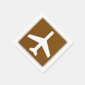 Airport Sign Paper Napkins Serviette (Ecke)