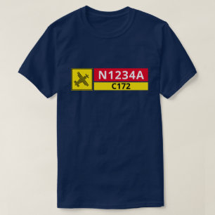Airport-Startbahn-Schild-Flugzeugnummer-T-Shirt T-Shirt