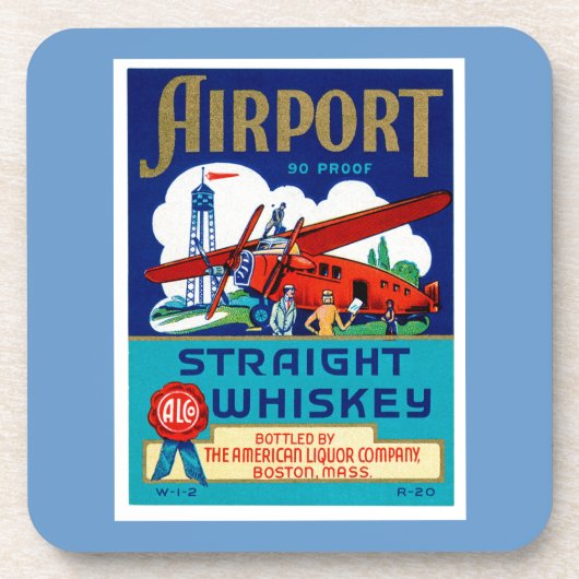 Airport Straight Whiskey Getränkeuntersetzer (Vorderseite)