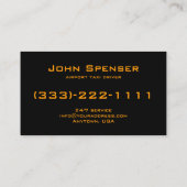 Airport Taxi Service Business Card Visitenkarte (Rückseite)