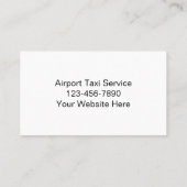 Airport Taxi Service Business Cards Visitenkarte (Rückseite)